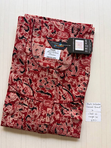 AKS021 #18 Height Block Kalamkari peacock Pleats zip