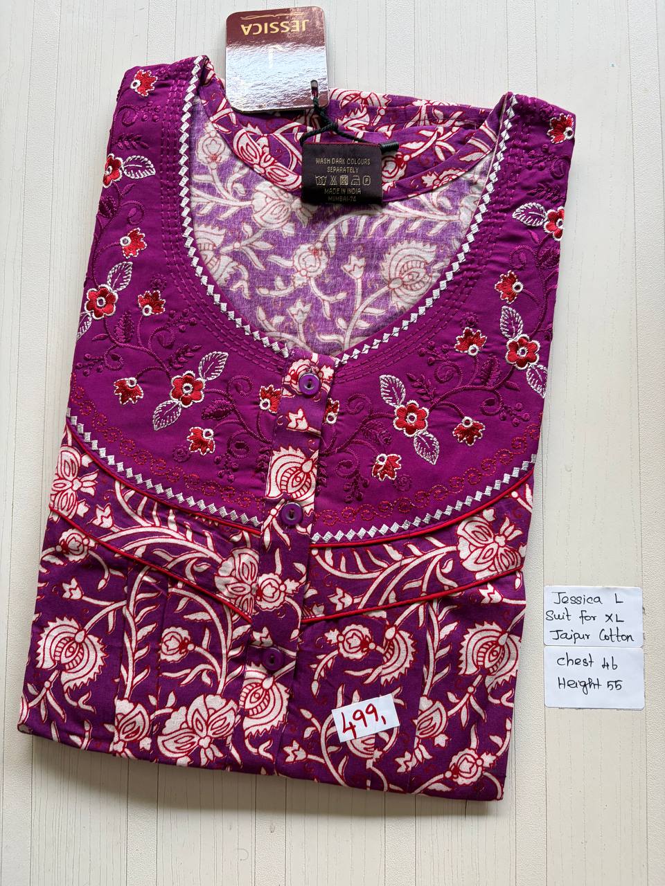 BJS4101 Jessica pleats emb 550