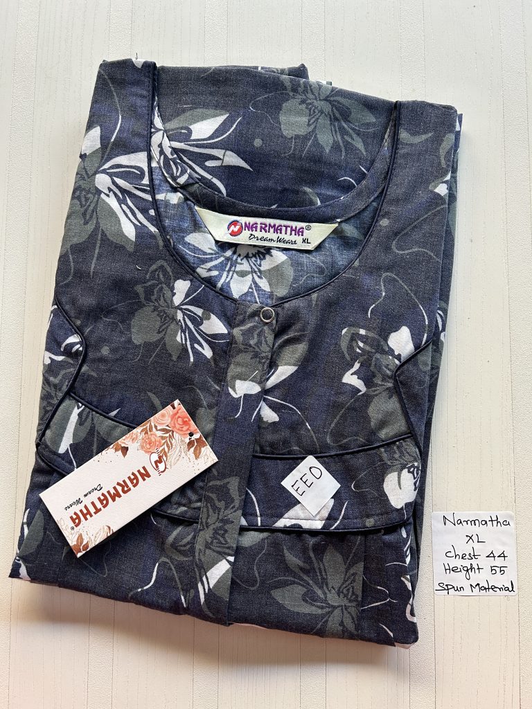BNS001 Narmadha Pleats Brand Nighty
