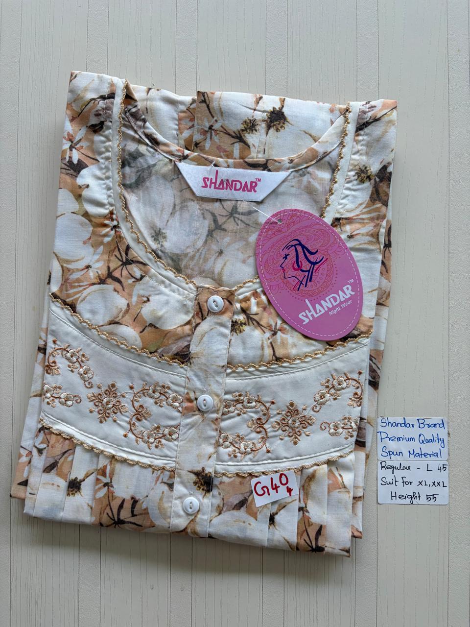 BSS127 Shandar Spun Nighty
