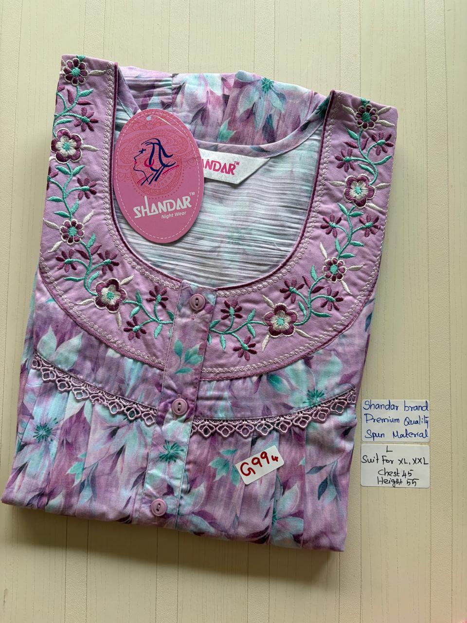 BSS046 Shandar Spun Nighty