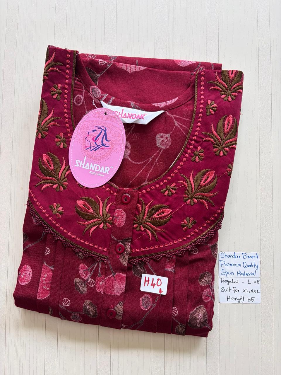 BSS014 Shandar Spun Nighty
