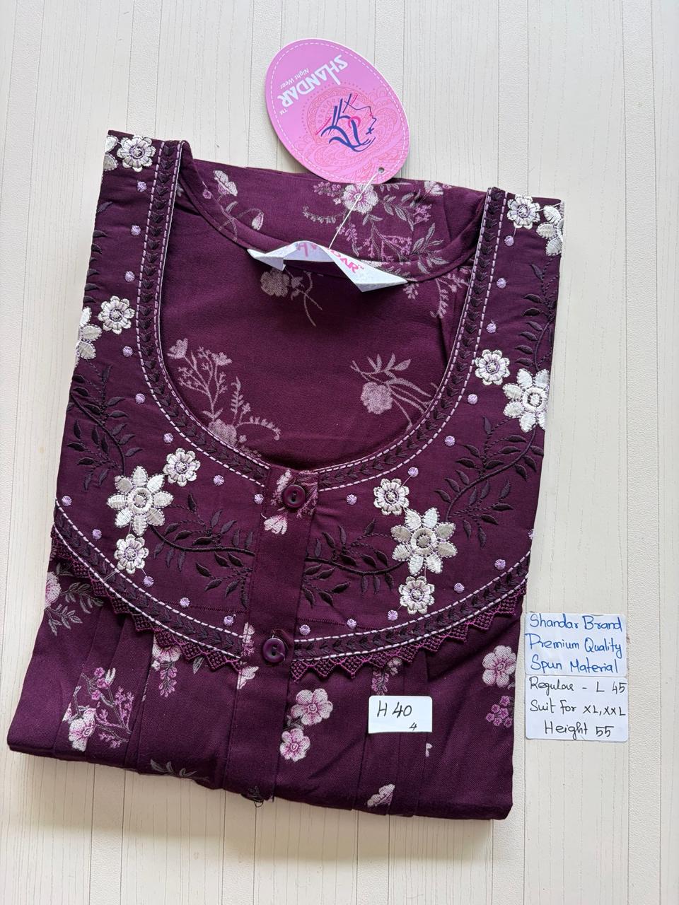 BSS015 Shandar Spun Nighty