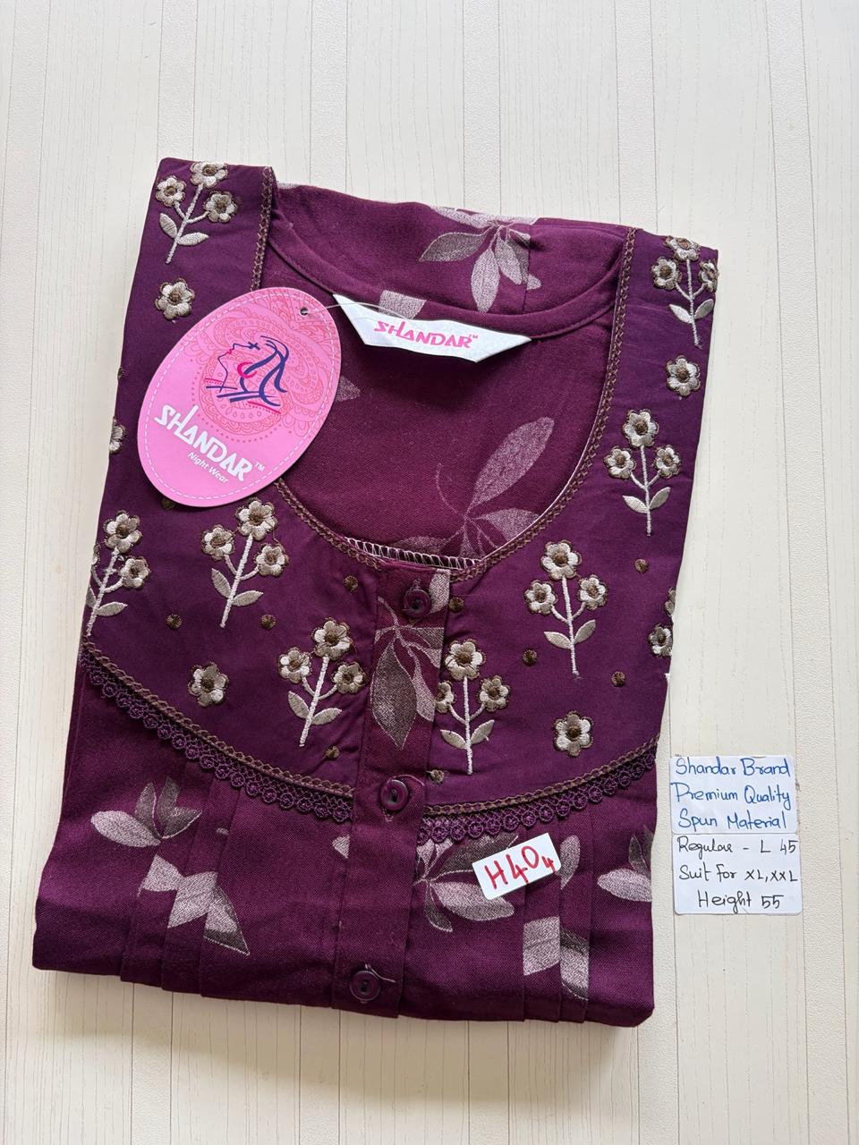 BSS017 Shandar Spun Nighty