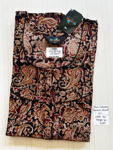 BKS001 #35 Height Block Kalamkari peacock Pleats zip