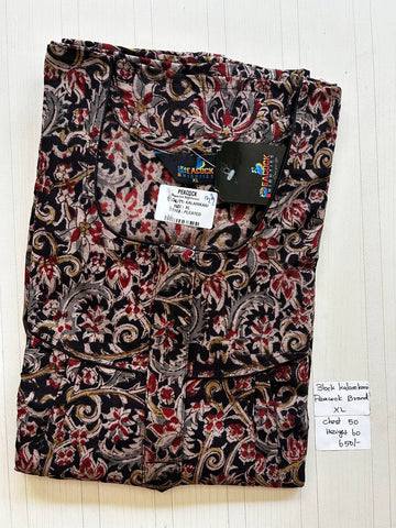 BKS022 #33 Height Block Kalamkari peacock Pleats zip