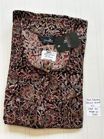 BKS024 #39 Height Block Kalamkari peacock Pleats zip