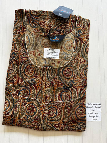 BKS006 #30 Height Block Kalamkari peacock Pleats zip