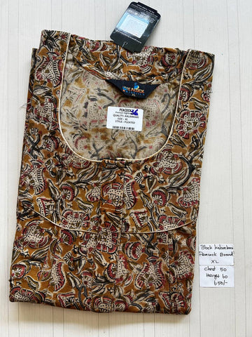 BKS031 #36 Height Block Kalamkari peacock Pleats zip