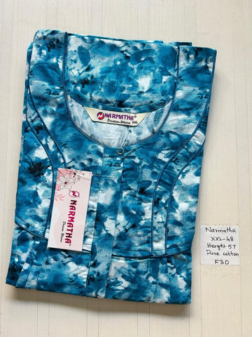 CNS008 Height Narmatha Pleats Zip Nighty