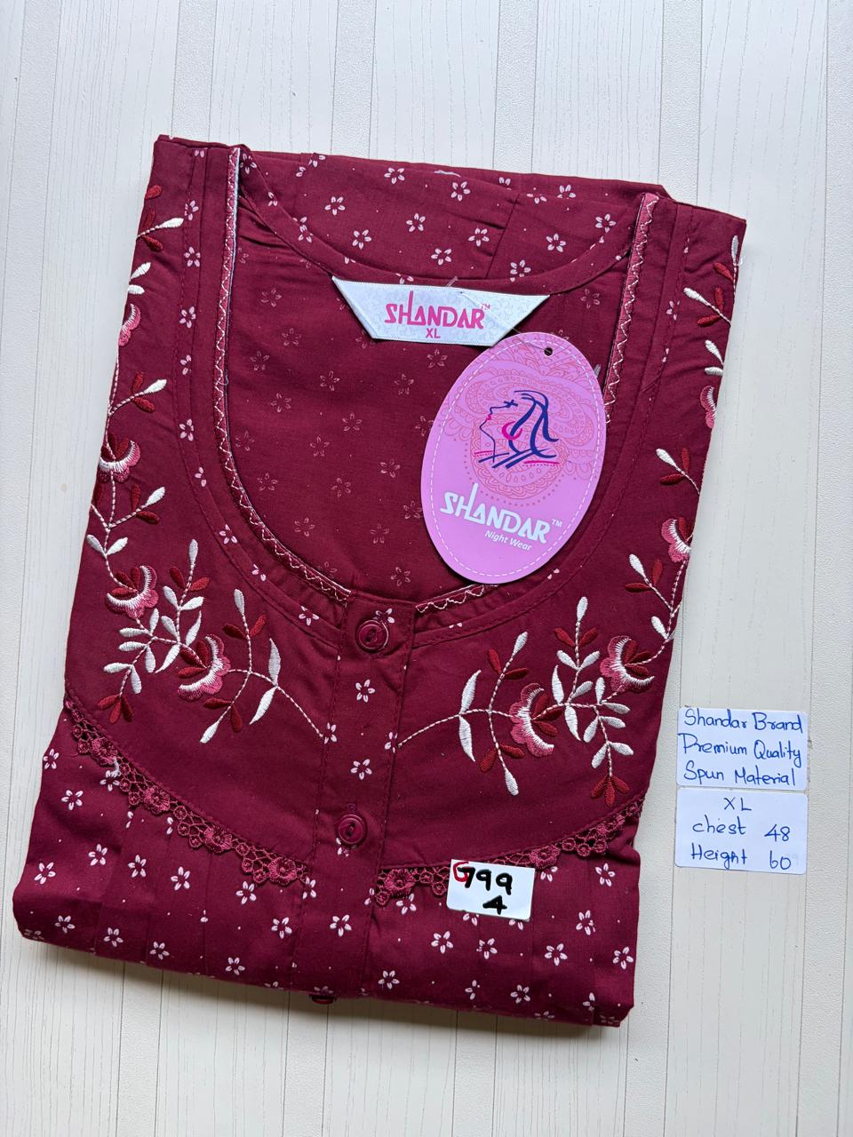 CSS045 Height Shandar Spun Nighty