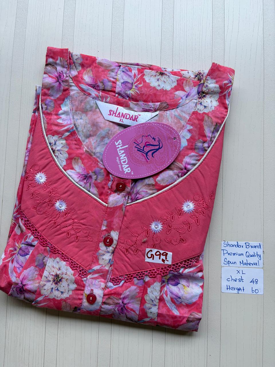 CSS048 Height Shandar Spun Nighty