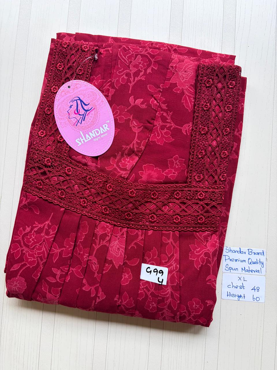 CSS050 Height Shandar Spun Nighty