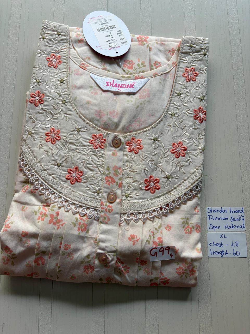 CSS053 Height Shandar Spun Nighty
