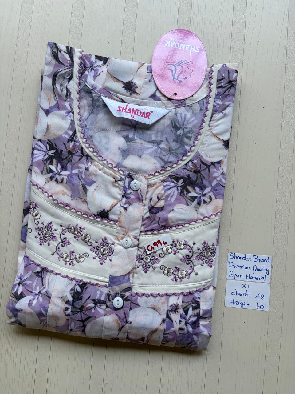 CSS055 Height Shandar Spun Nighty