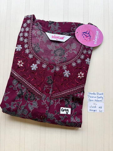 CSS061 Height Shandar Spun Nighty
