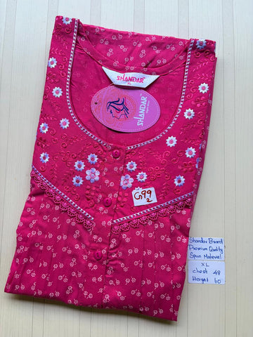 CSS063 Height Shandar Spun Nighty