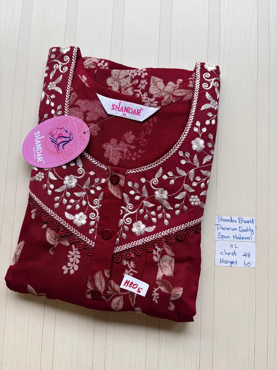 CSS101 Height Shandar Spun Nighty