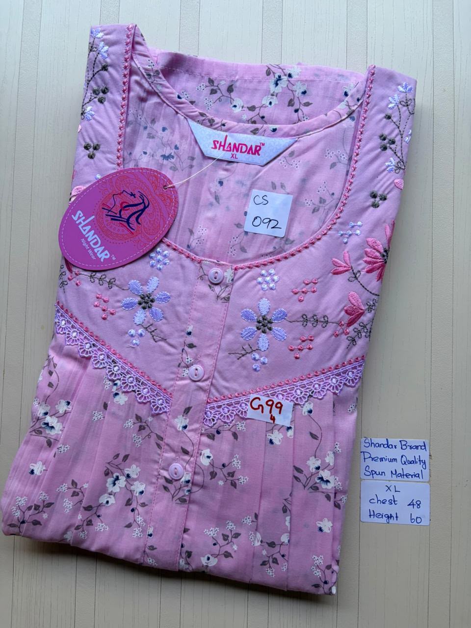 CSS155 Height Shandar Spun Nighty