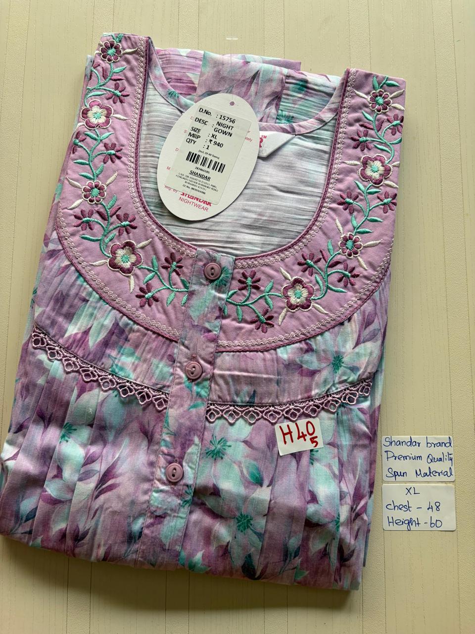 CSS128 Height Shandar Spun Nighty