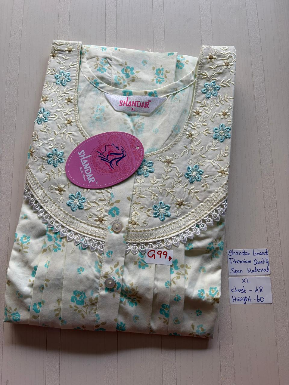 CSS036 Height Shandar Spun Nighty