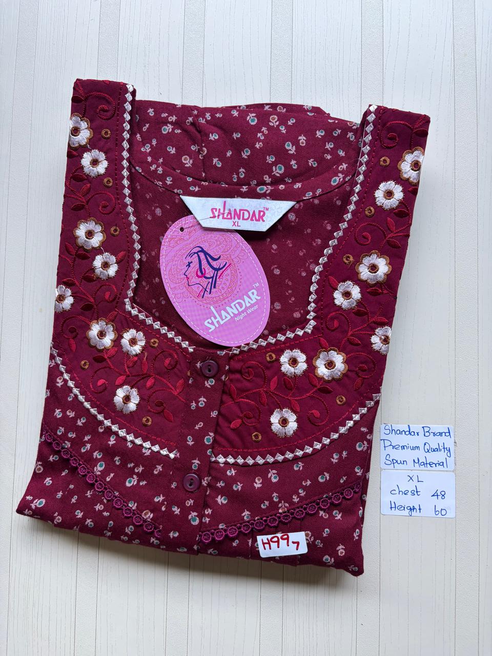 CSS137 Height Shandar Spun Nighty