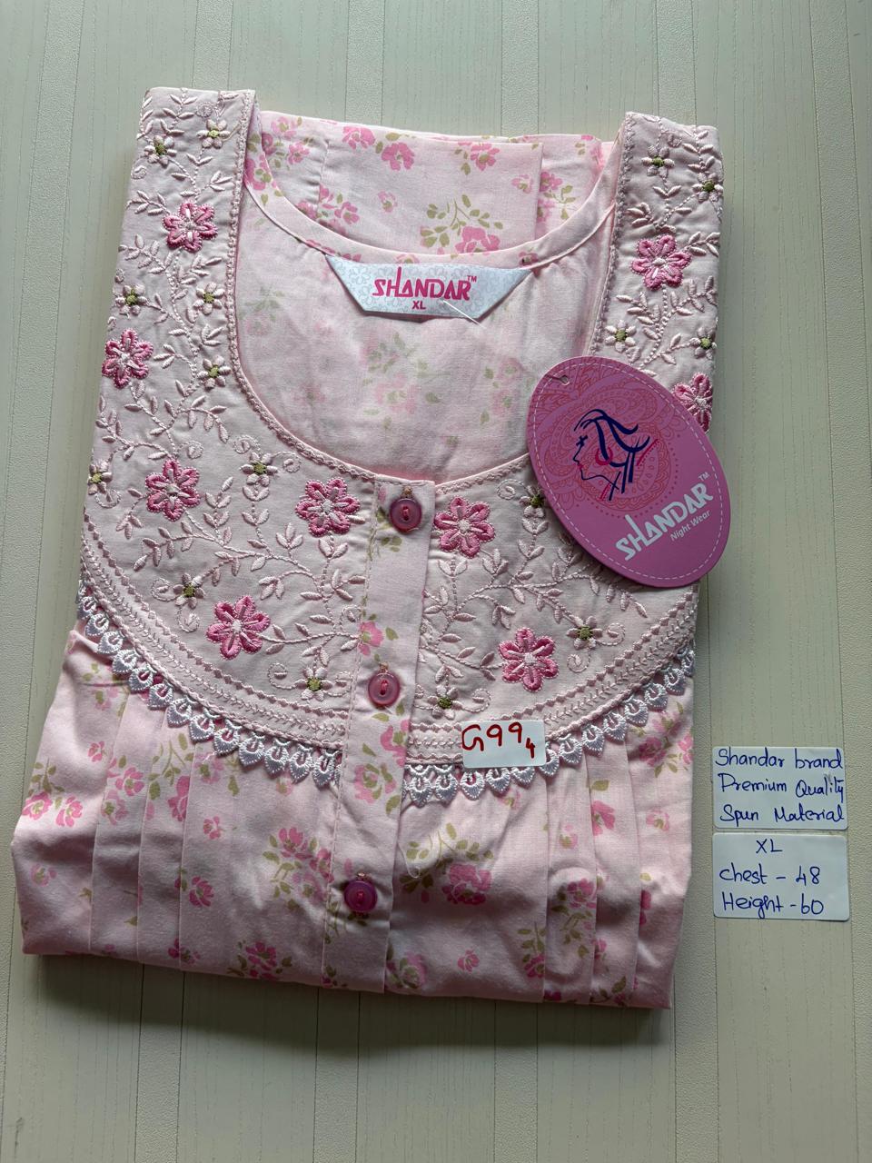 CSS037 Height Shandar Spun Nighty