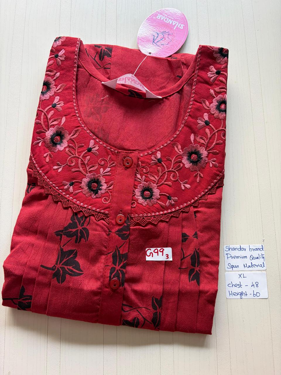 CSS039 Height Shandar Spun Nighty