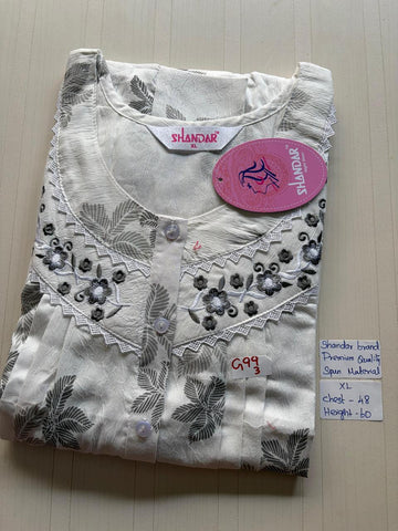 CSS040 Height Shandar Spun Nighty