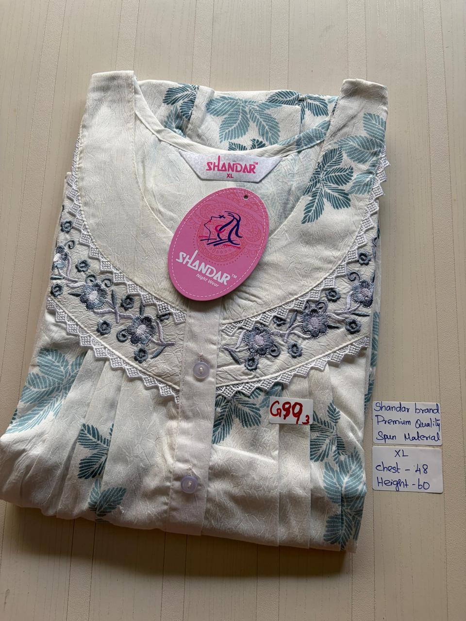 CSS041 Height Shandar Spun Nighty