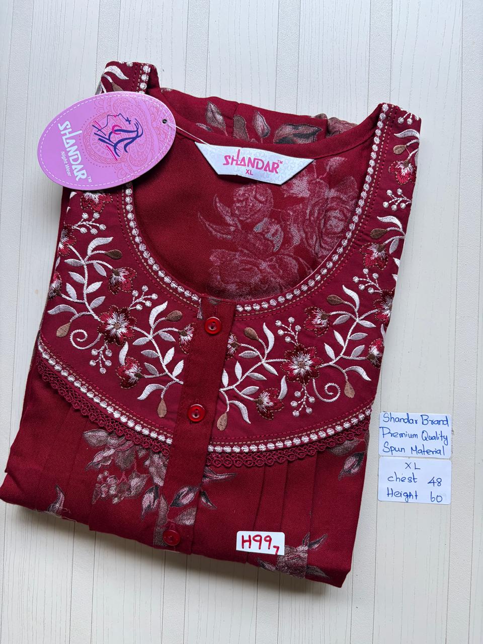 CSS142 Height Shandar Spun Nighty