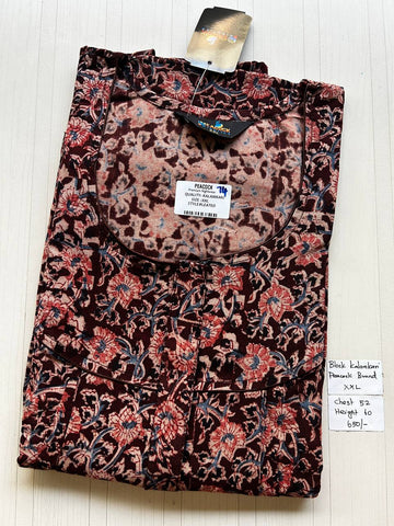 CKS035 #74 Height Block Kalamkari peacock Pleats zip Kalamkari Nighty