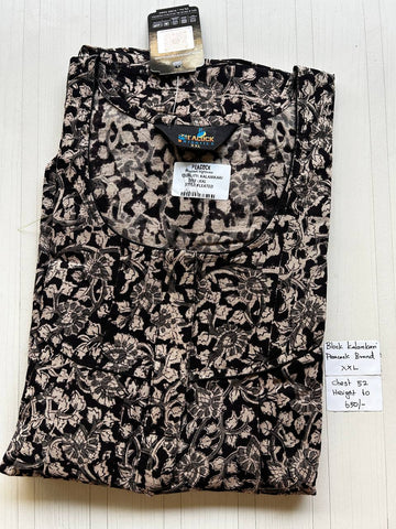CKS038 #74 Height Block Kalamkari peacock Pleats zip Kalamkari Nighty