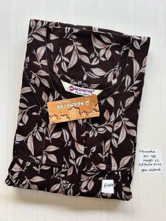 DNS517 Height Narmatha Pleats Zip Spun Nighty