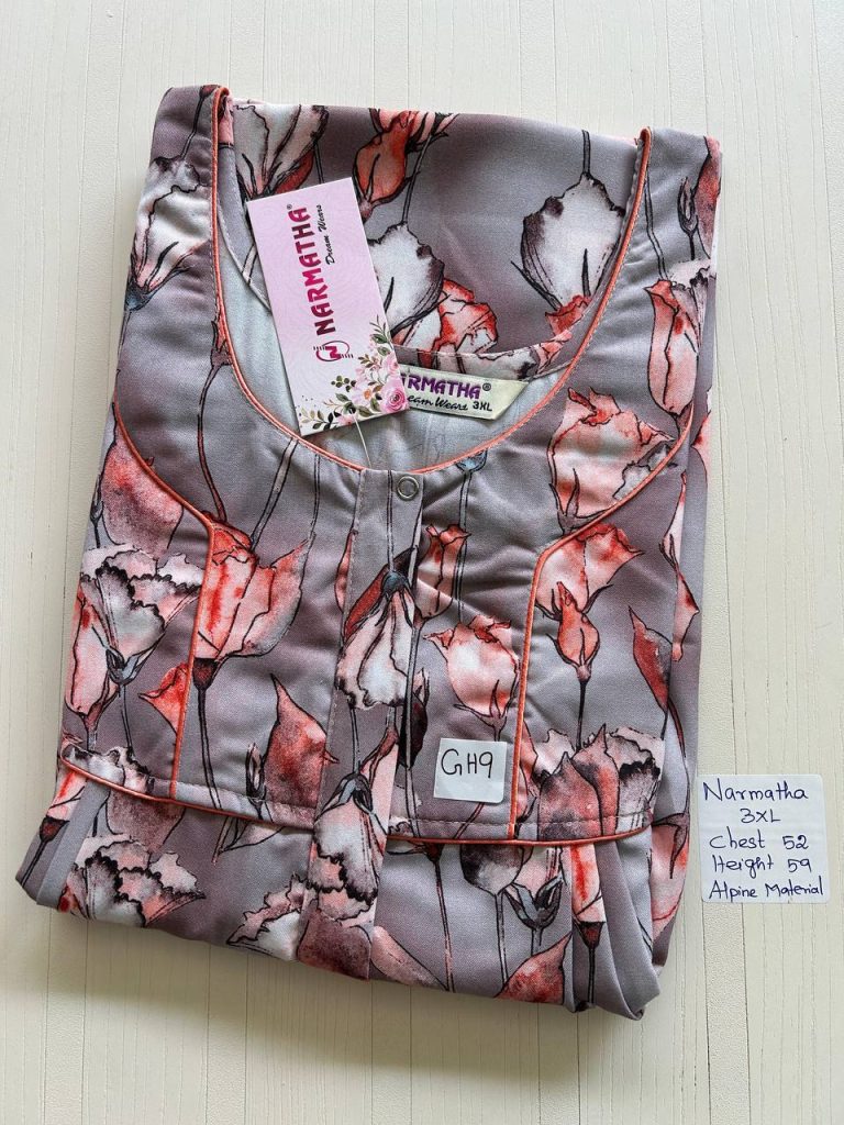 DNS521 Height Narmatha Pleats Zip Spun Nighty