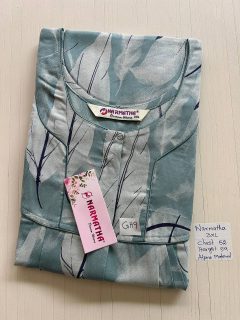 DNS524 Height Narmatha Pleats Zip Spun Nighty