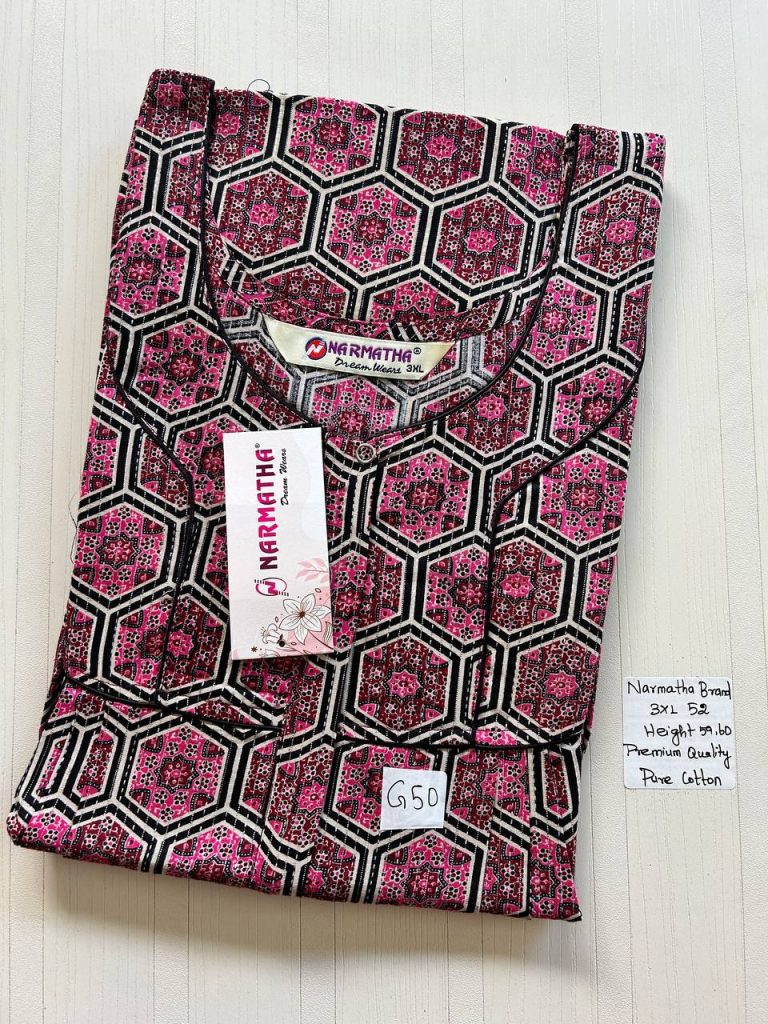 DNS008 Height Narmatha Pleats Zip Nighty