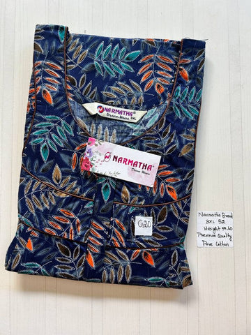 DNS025 Height Narmatha Pleats Zip Nighty