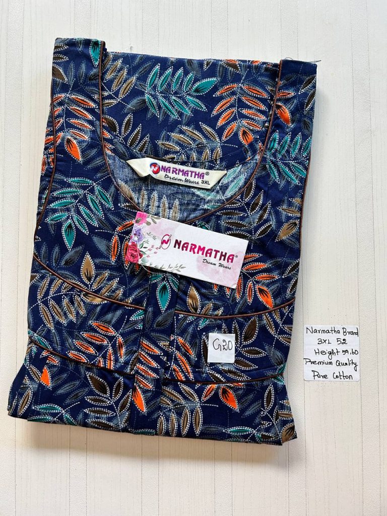 DNS025 Height Narmatha Pleats Zip Nighty