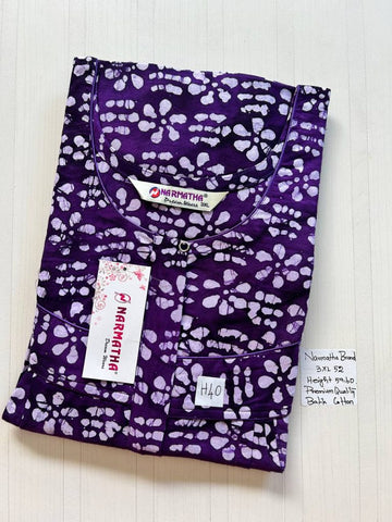 DNS207 Height Narmatha Pleats Zip Batik Nighty