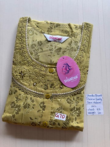 DSS014 Height Shandar Spun Nighty