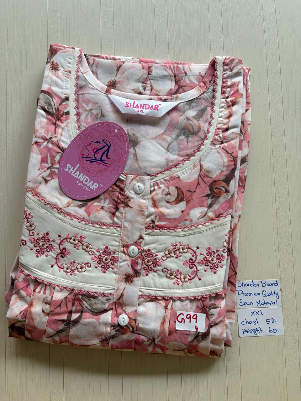 DSS017 Height Shandar Spun Nighty