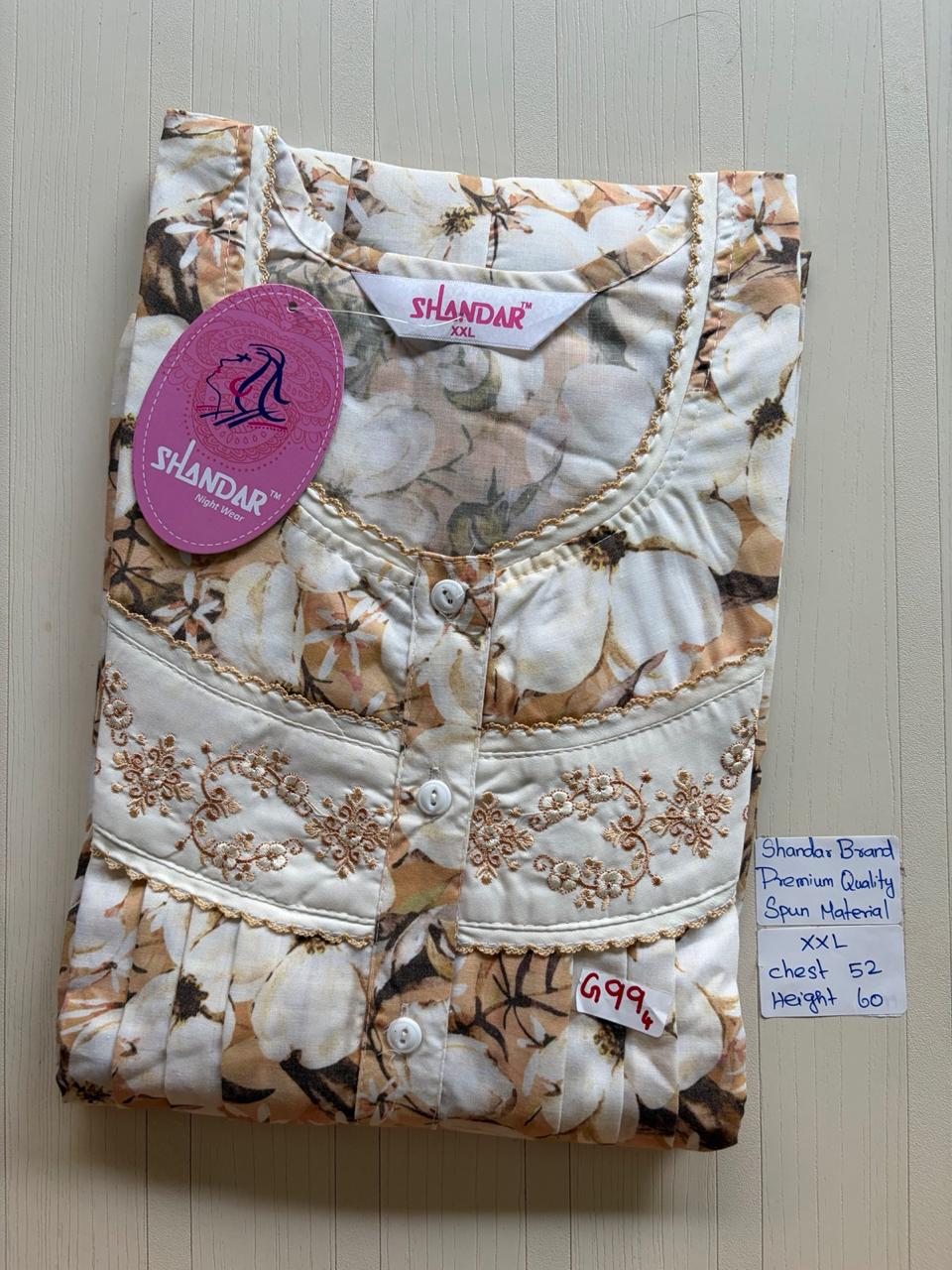 DSS021 Height Shandar Spun Nighty