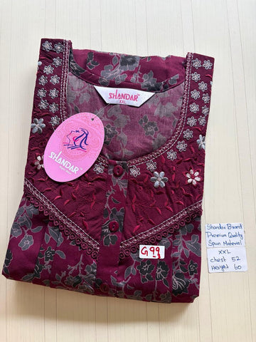 DSS027 Height Shandar Spun Nighty