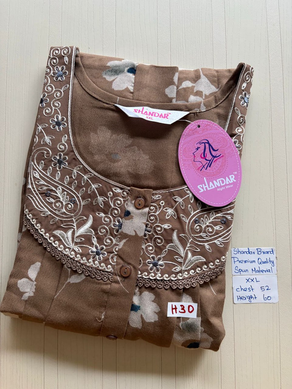 DSS052 Height Shandar Spun Nighty