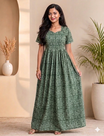 MFS084 Peacock Height maxi feeding frock FD FM1 FM2