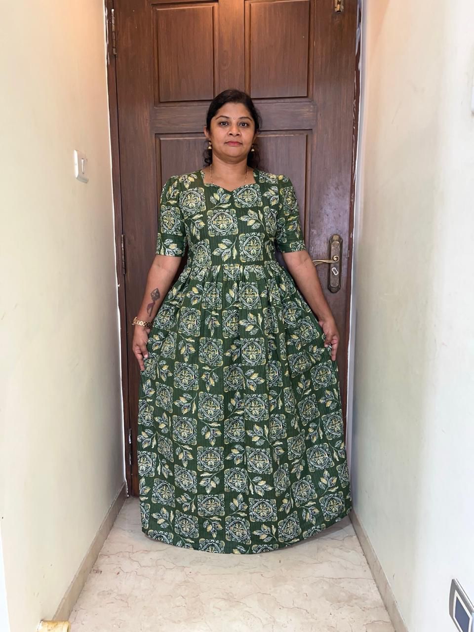 MFS045 Peacock maxi frock