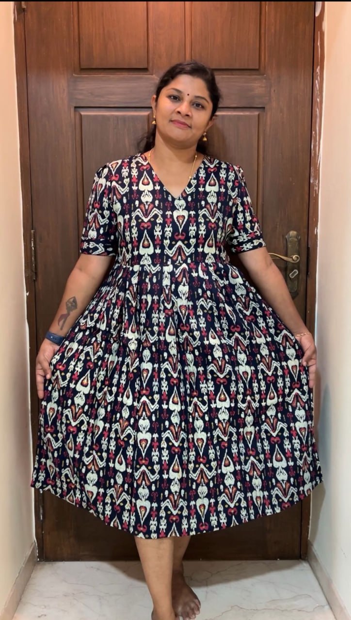 MFS5015 Peacock maxi frock