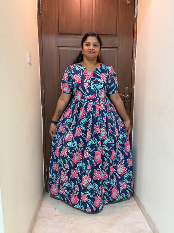 MFS065 Peacock maxi frock Height