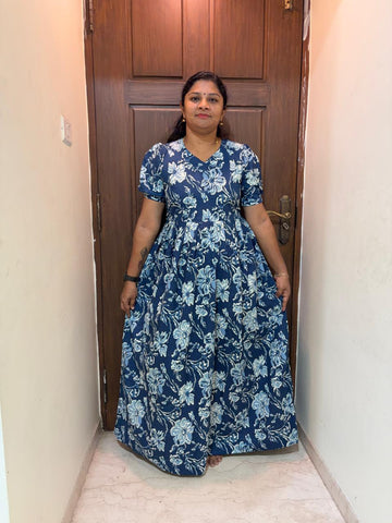 MFS066 Peacock maxi frock Height